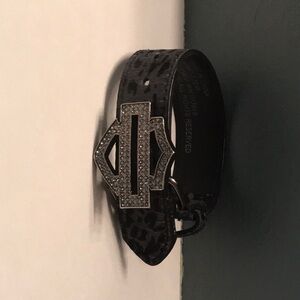 Harley-Davidson like new bling belt buckle type wrist band